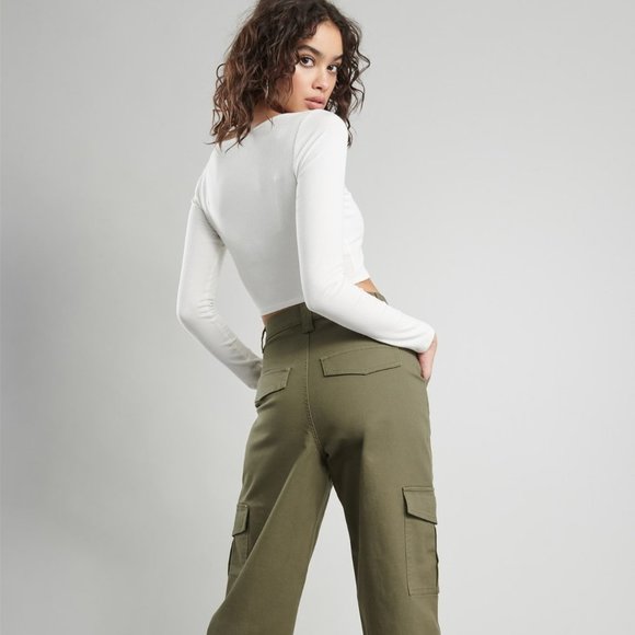 REITMAN'S Soft Cargo Trousers in Olive - Picture 14 of 16
